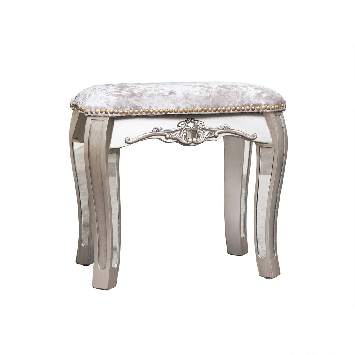 Mirrored Dressing Table Stool