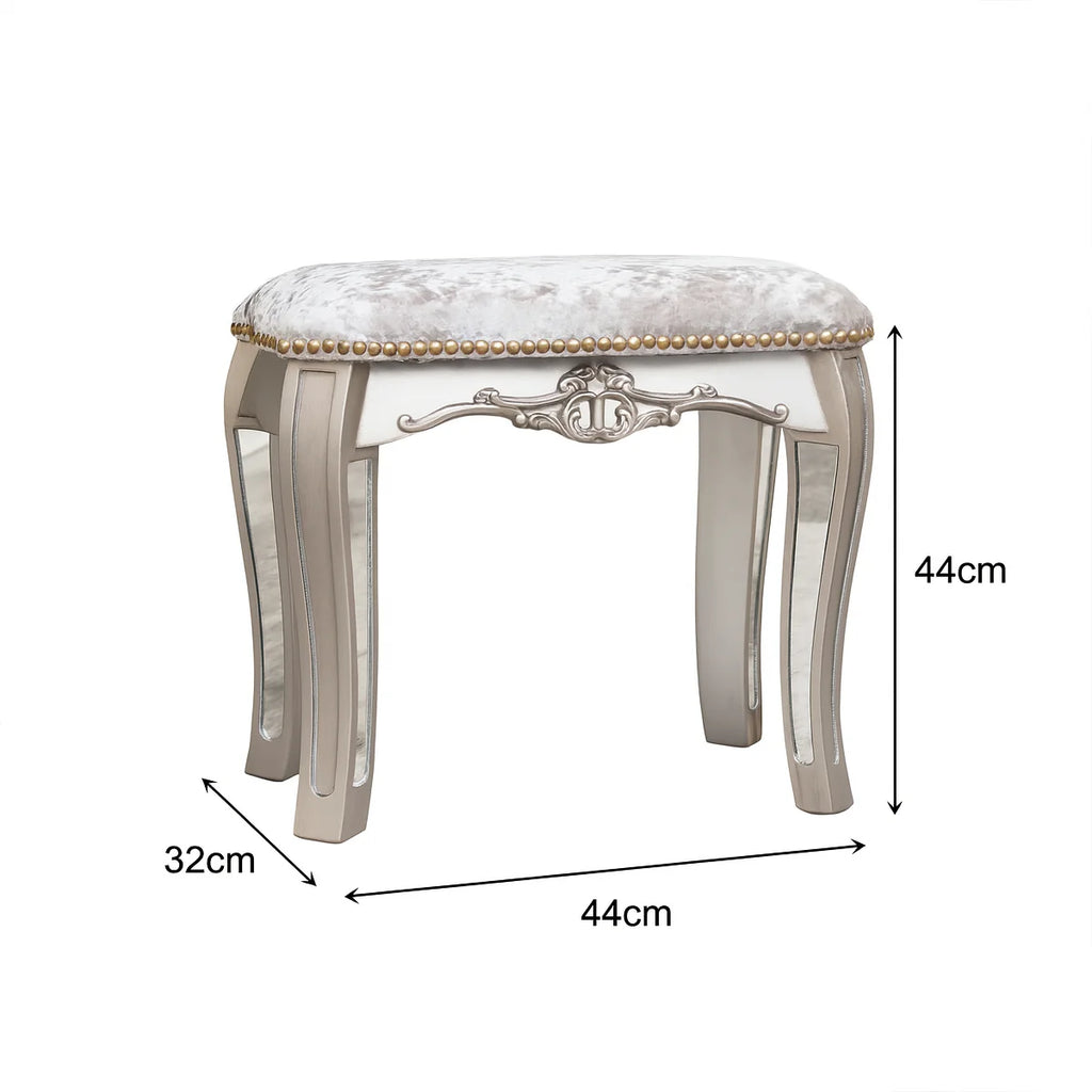 Mirrored Dressing Table Stool